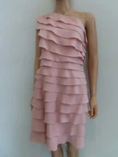 Valentino Techocouture Pink Pleated One-Shoulder Dress Size 44/US 8