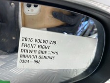Volvo V40 2012-2019 wing mirror glass for Left passenger side Heated