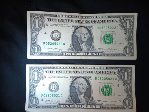 fancy serial number 05205022 05205021 - Picture 2 of 7