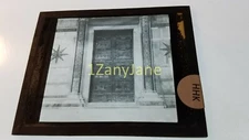 HHK Glass Magic Lantern Slide Photo TEMPLE DOORS