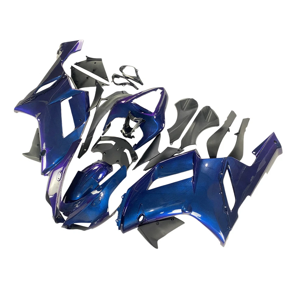 Kit de carenado azul púrpura camaleón para carrocería Kawasaki ZX6R 2007 2008 Ninja 636 Foto 3 de 4