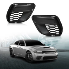 Front Bumper Insert Fog Light Cover Left+Right Fit For 2020-2023 Dodge Charger