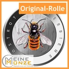 25 x 5 Euro Coin RUST RED WALL BEE Roll Germany 2023 Wonder World Insects