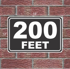 200 FEET MARKER 12"x18" Metal Sign 4 Driving Range Golf Course Gun Club Yardage