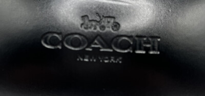 Coach Eyeglasses Hard Case Black Leather Embossed Clamshell  display picture 3