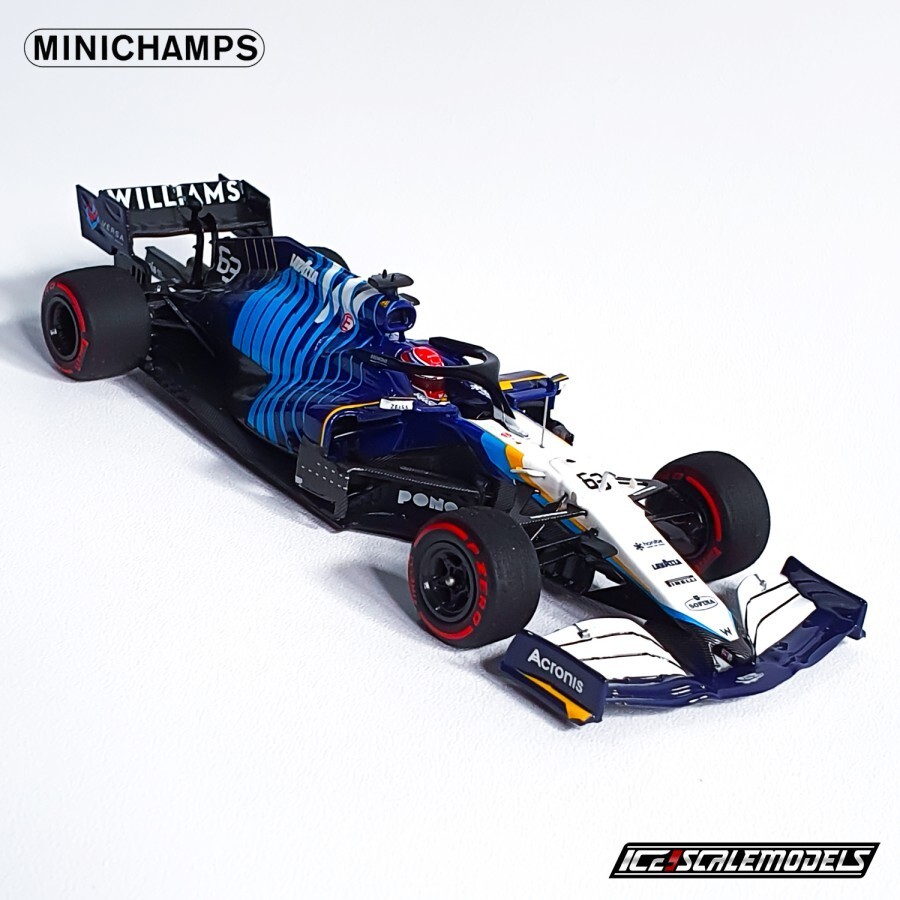 ミニチャンプス ウィリアムズ FW43 ジョージラッセル PMA 1/43 Williams F1 FW43 #63 George Russell Hungary GP 2020 1:43