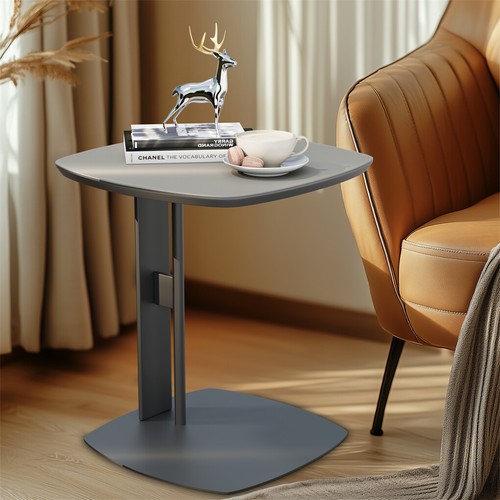 6 Styles Luxury Leather Sofa Side Table Sintered Stone Top Accent Table Home Dec - Picture 63 of 79