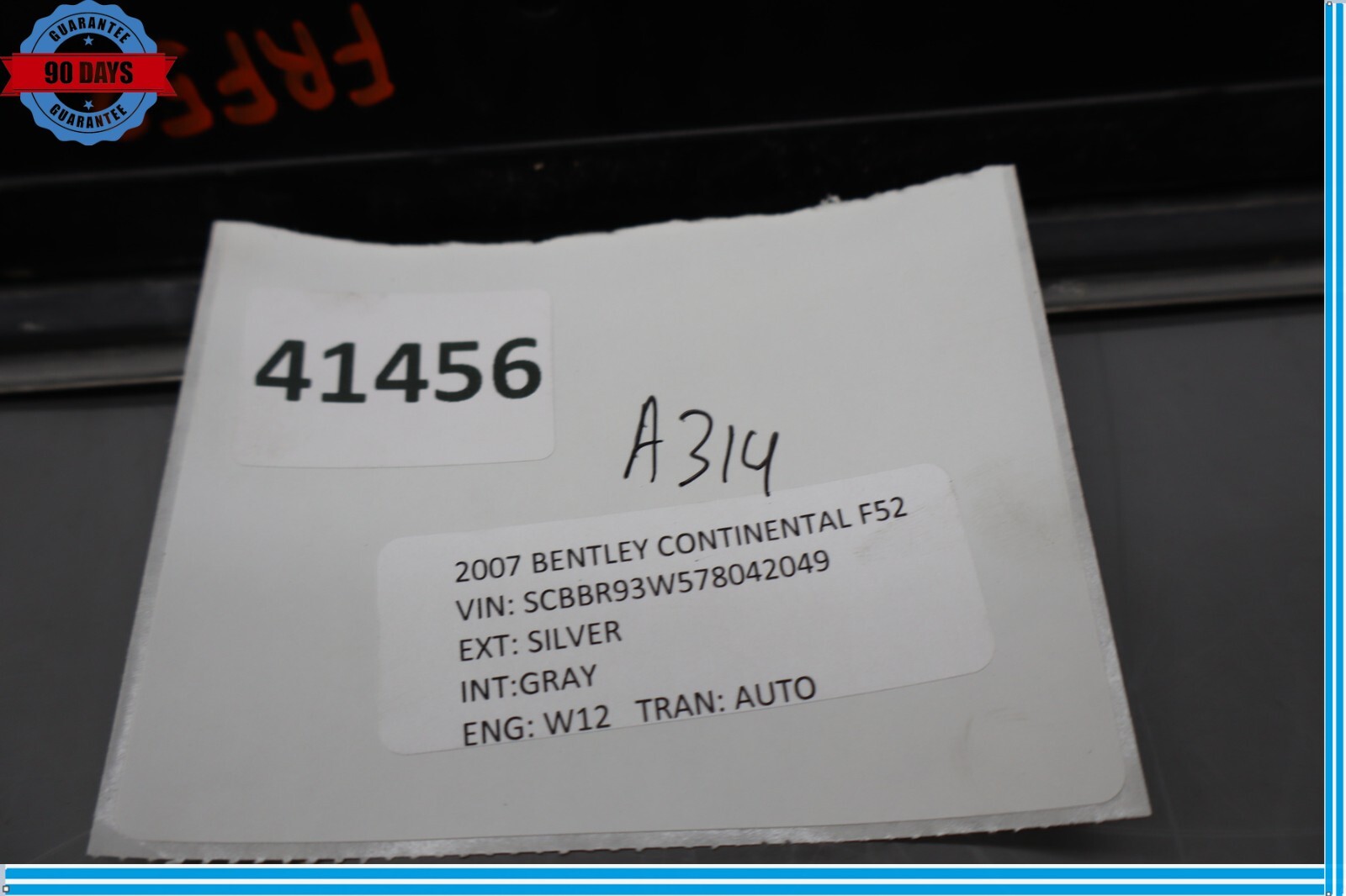 06-12 Bentley Continental Front Right Door Sill Scuff Plate Trim Cover Oem