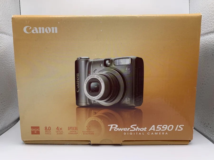 Canon PowerShot A590 IS Digital Camera with Original Box Tested Free