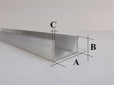 Aluminum U Profil Schiene Alu Walzblank T66 U-Profil Stange Aluprofil