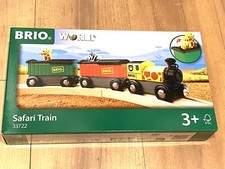 BRIO WORLD Safari Train 3 Cars  33722 Train Carrying Giraffes and Zebras