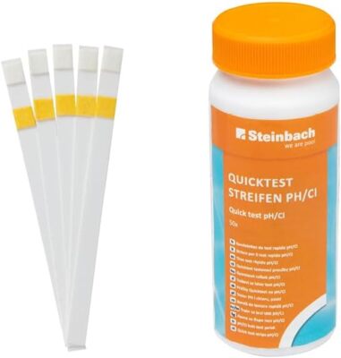 Steinbach Pool Quicktest für PH und Chlor Wassertester Teststreifen Wassertest