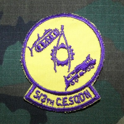 Vintage USAF 513th Civil Engineering Squadron Patch (cut edge)