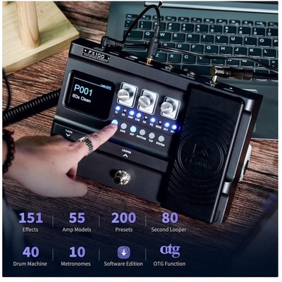 FX100 Guitar Multi-effects Pedal with 151 Built-in Effects