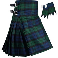 Kilt for Men - Traditional Scottish Tartan, 5 Yards, 16oz Premium Acrylic Woo...