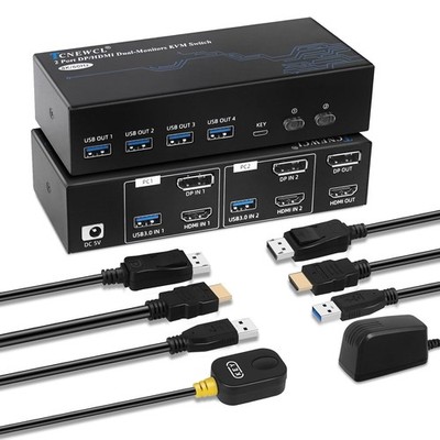 KVM Switch 2 PC 2 Monitor 8K 60Hz 4K 120