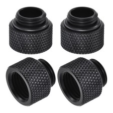 4 x Male to Female Extender Fitting G1/4 x 10mm for Water Cooling System Black
