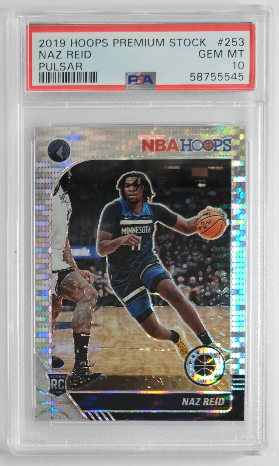 Naz Reid Timberwolves 19-20 Naz Reid NBA Hoops Premium Stock Pulsar RC PSA10💎