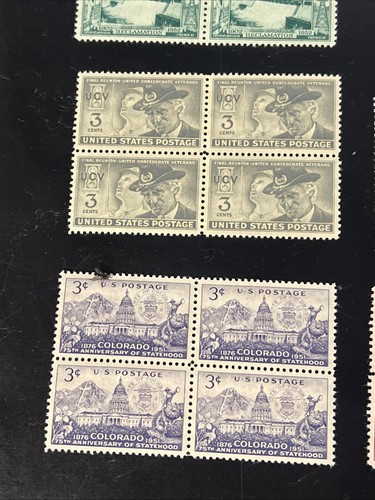 US STAMPS PLATE BLOCKS **FANTASTIC** Collection of 20 Vintage 3c Mint NH GRP066 - Picture 2 of 7