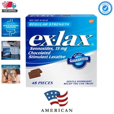Regular Strength Chocolated Stimulant Laxative Constipation Relief Pills for ...