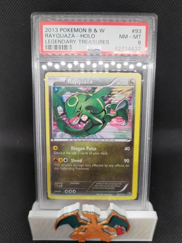 PSA 8 Rayquaza 93/113 Legendary Treasures Holo
