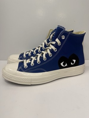 Comme Des Garcons PLAY x Converse Chuck Taylor 70 Hi Top Blue Mens 9 Womens 11