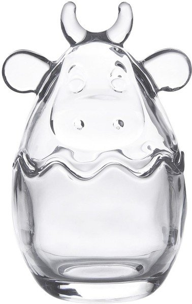 Clayre & Eef 6GL4236 Vorratsglas Mit Deckel Ø 8X14 Cm Transparant Bonbonniere-image