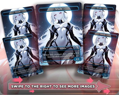 Whale (1) - 5x Waifu Tokens Custom Cards
