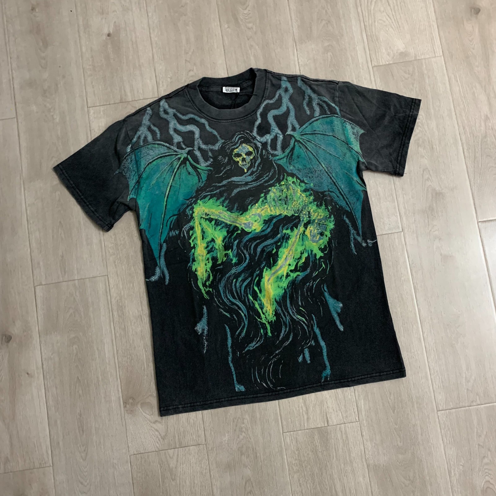 2026 Summer Vale Forever Grim Big Tee print distress Style Mens T-shirt