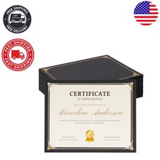 50 Count Gold Foil Border Certificate Holders for 8.5x11 Document Preservation