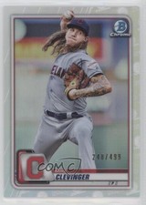2020 Bowman Chrome Refractor 248/499 Mike Clevinger #70 sh7