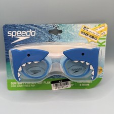 Speedo Kids Sunny Vibes Pop Shark Swimming Goggles Anti-Fog UV Protection New