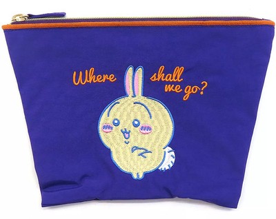 Where is the rabbit going? Embroidered pouch Chiikawa 24cm