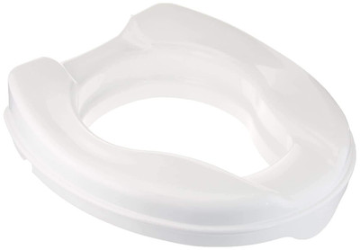 Savanah Raised Toilet Seat, 4'' High Elevated Toilet Seat Locks onto Standard Toi