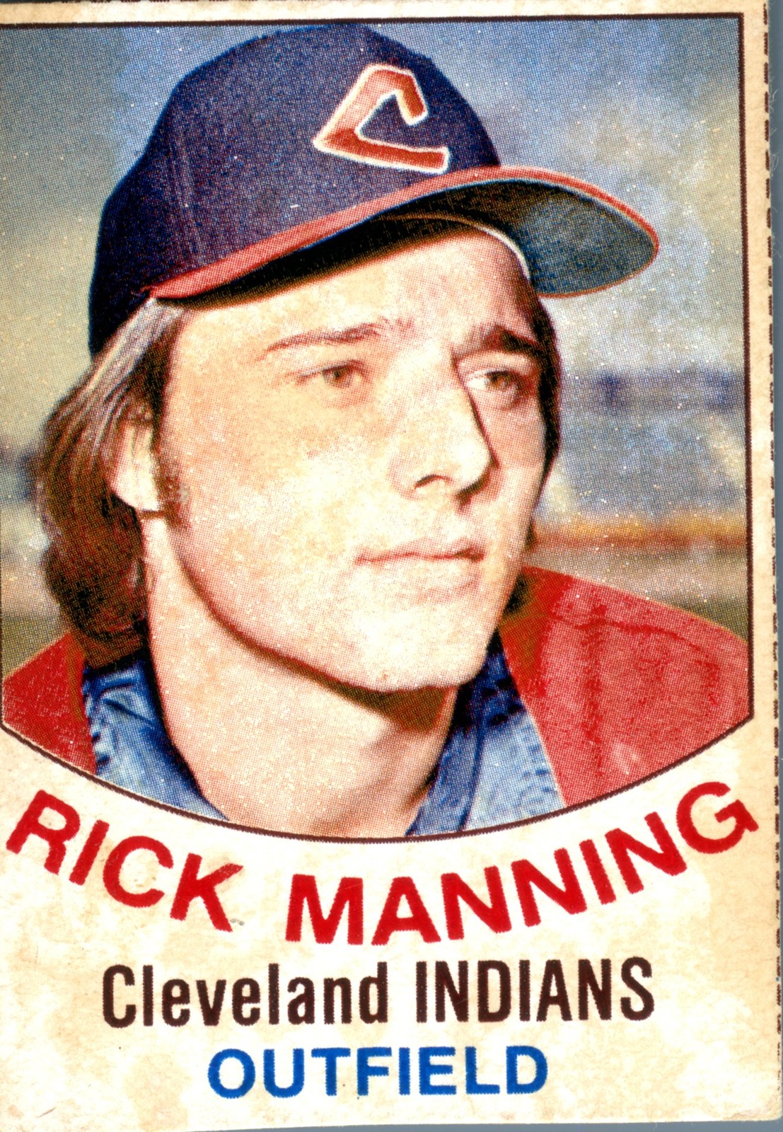1977 Topps Rick Manning #53 Cleveland Indians MLB Baseball Richard Manning Ou...