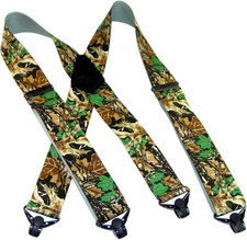 Holdup 2" Wide Outdoorsman Series Suspenders for Men with Composite Plastic USA