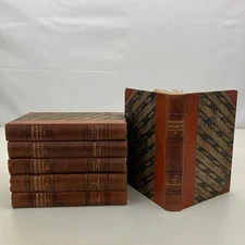 6 Volumes SWEDISH Bonniers Konversations Lexikon Antique 1930s Hardcover Lot