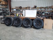 Set Of 4 Fuel Blitz Off Road 17x9 Gloss Black Wmilled Accent Wheels Wtires. Set Of 4 Fuel Blitz Off Road 17x9 Gloss Black Wmilled Accent Wheels Wtires.