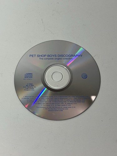 Pet Shop Boys Behavior USA Pressing CD Album With Discography Loose CD - Picture 3 of 3
