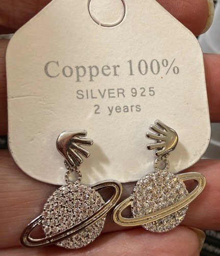 APM Monaco Earrings. Sterling Silver Over Copper likely NWT
