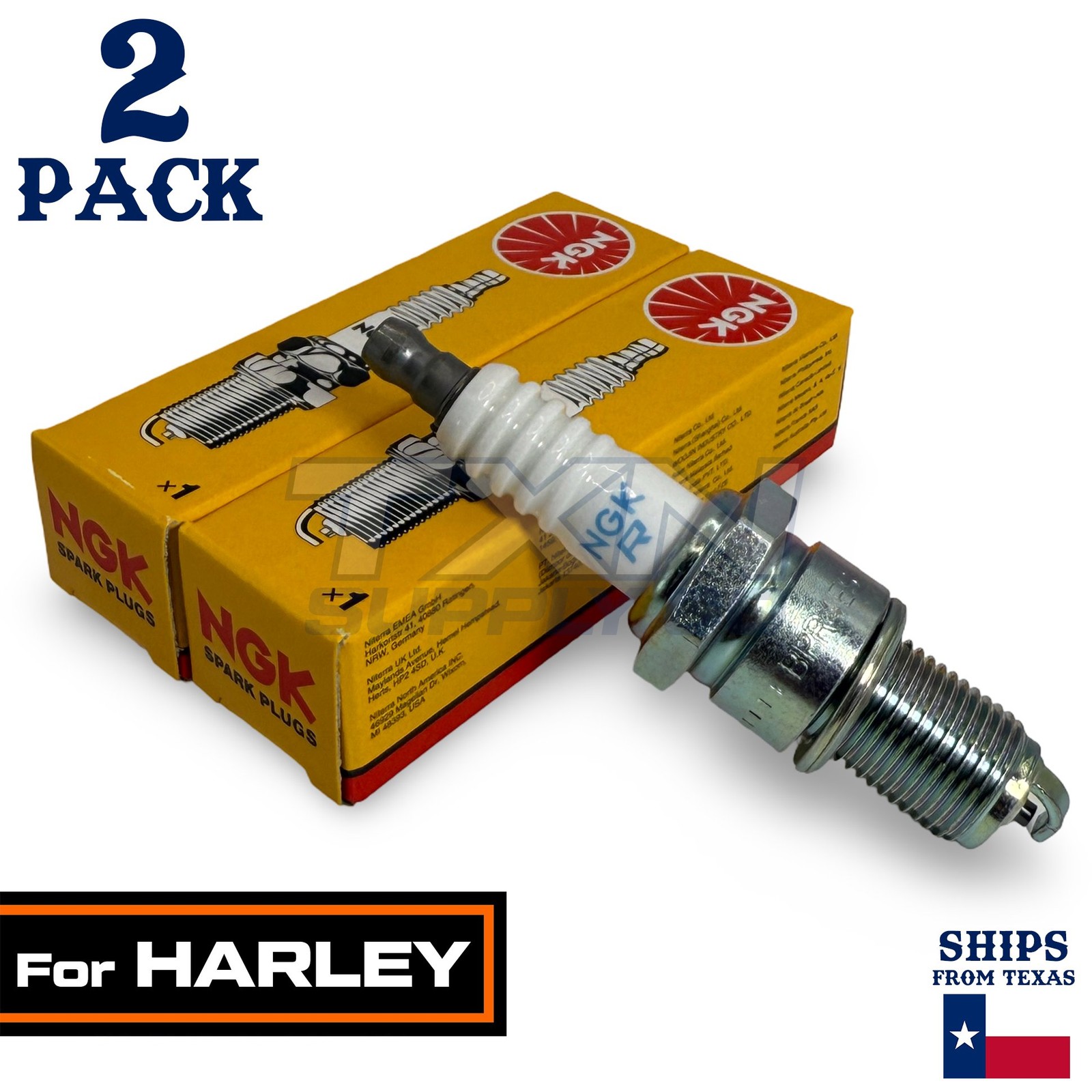 2 Pack NGK Spark Plug - For 1586 Touring Street Glide Harley-Davidson