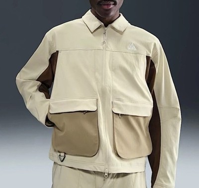 Nike ACG Smith Summit UV Jacket Khaki Beige Summit White HV0598-229 Size S NWT 
