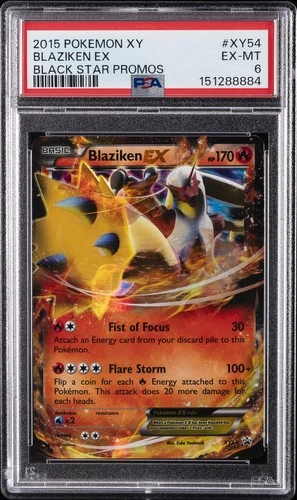 2015 POKEMON XY BLACK STAR PROMOS #XY54 BLAZIKEN EX PSA 6