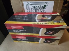 Lot Of X2 Rubbermaid Small Drawer Mounts Under Shelf Wood & Wire NEW