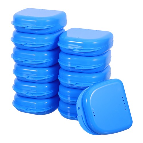12pcs Denture Case: Retainer Storage Box With Vent Holes - Travel Denture - Picture 4 of 20