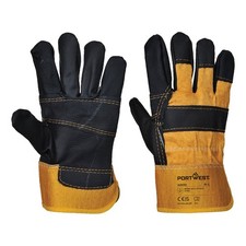 work gloves - A200 - Leather Rigger 270 Cow Grain Palm Bar Glove Yellow