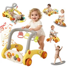 7 in 1 Baby Push Walkers Gym Play Mat for Baby Boys 6-12 Months,Activity Center 