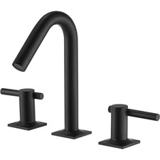 8 In. Widespread Double Handle Bathroom Sink Faucet with Drain, 3 Hole Bathroom