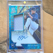 Panini 2020 Chronicles Spectra Bryan Abreu RC Auto Jersey Neon Blue /99 #139