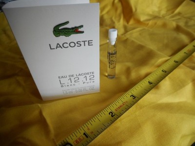 LACOSTE L.12.12 EAU DE LACOSTE BLANC PURE 1.5 ML 0.05 FL OZ SAMPLE SPRAY NEW MEN